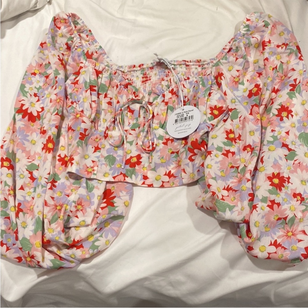 Floral Puff Sleeve Top